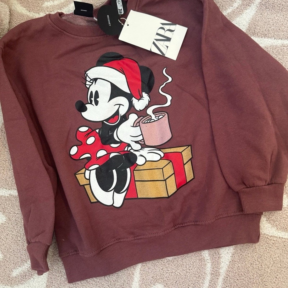 Zara Minnie Mouse Holiday Sweatshirt